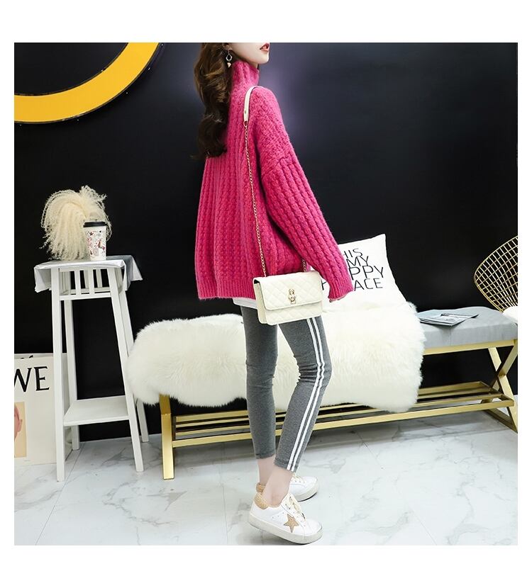 【tops】秋冬新作!韓国系着心地良いルーズ厚手合わせやすいゆったりセーター G3657