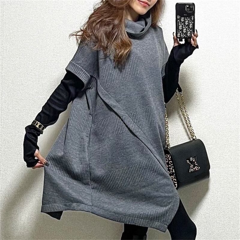 【dress】ハイネックワンピース　M18450