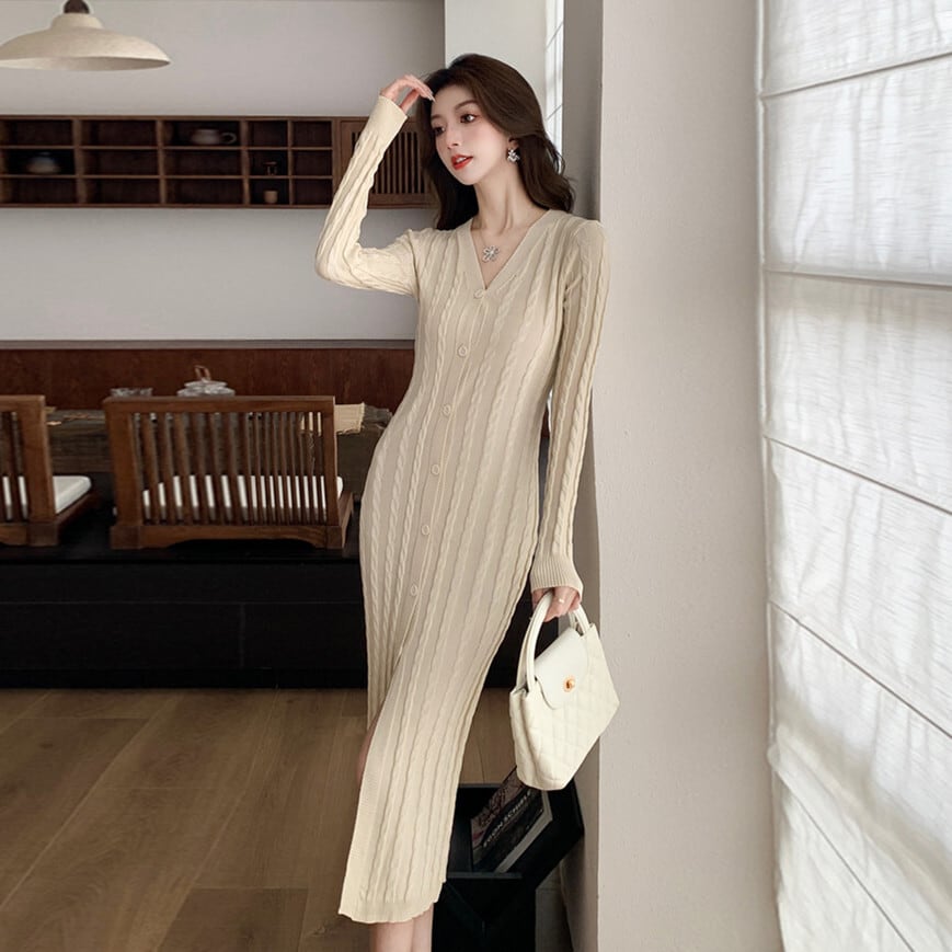 【dress】ニットワンピース　M25393