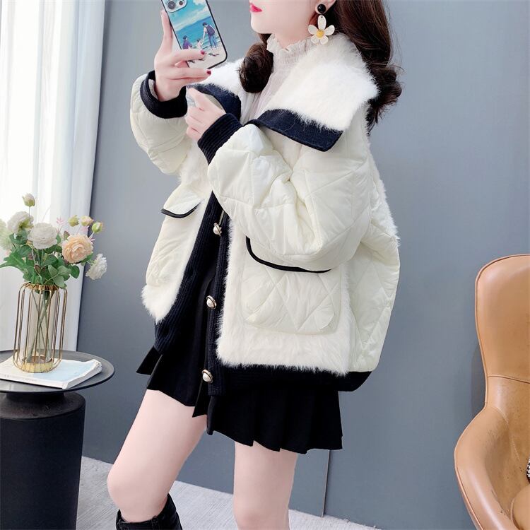 【outer】裹起毛ショートダウン　M28274