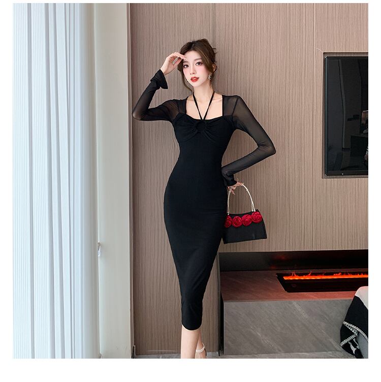 【dress】チュールコンビワンピース　M29493