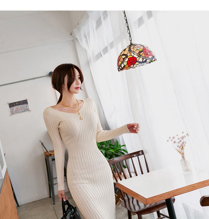【dress】Vネックワンピース　M18984