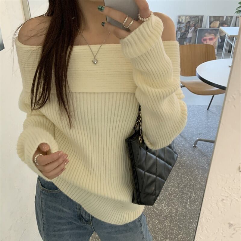【tops】ボートネックニットセーター　M17700