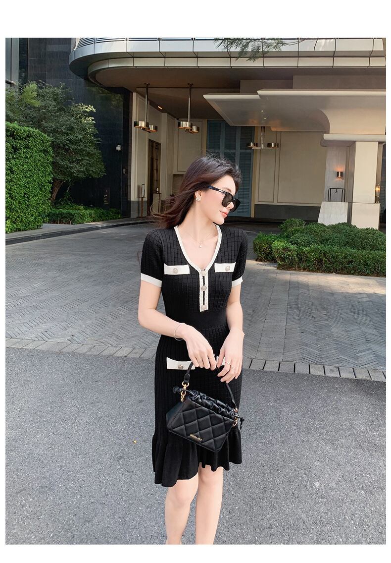 【dress】薄手ニットワンピース　M29749