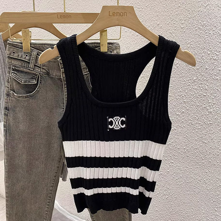 【tops】3色ニットキャミソール F7575