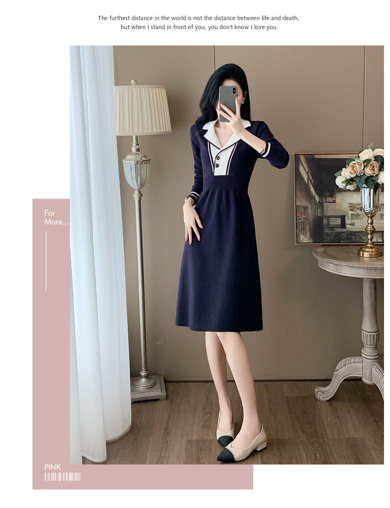 【dress】ニットワンピース　M25350