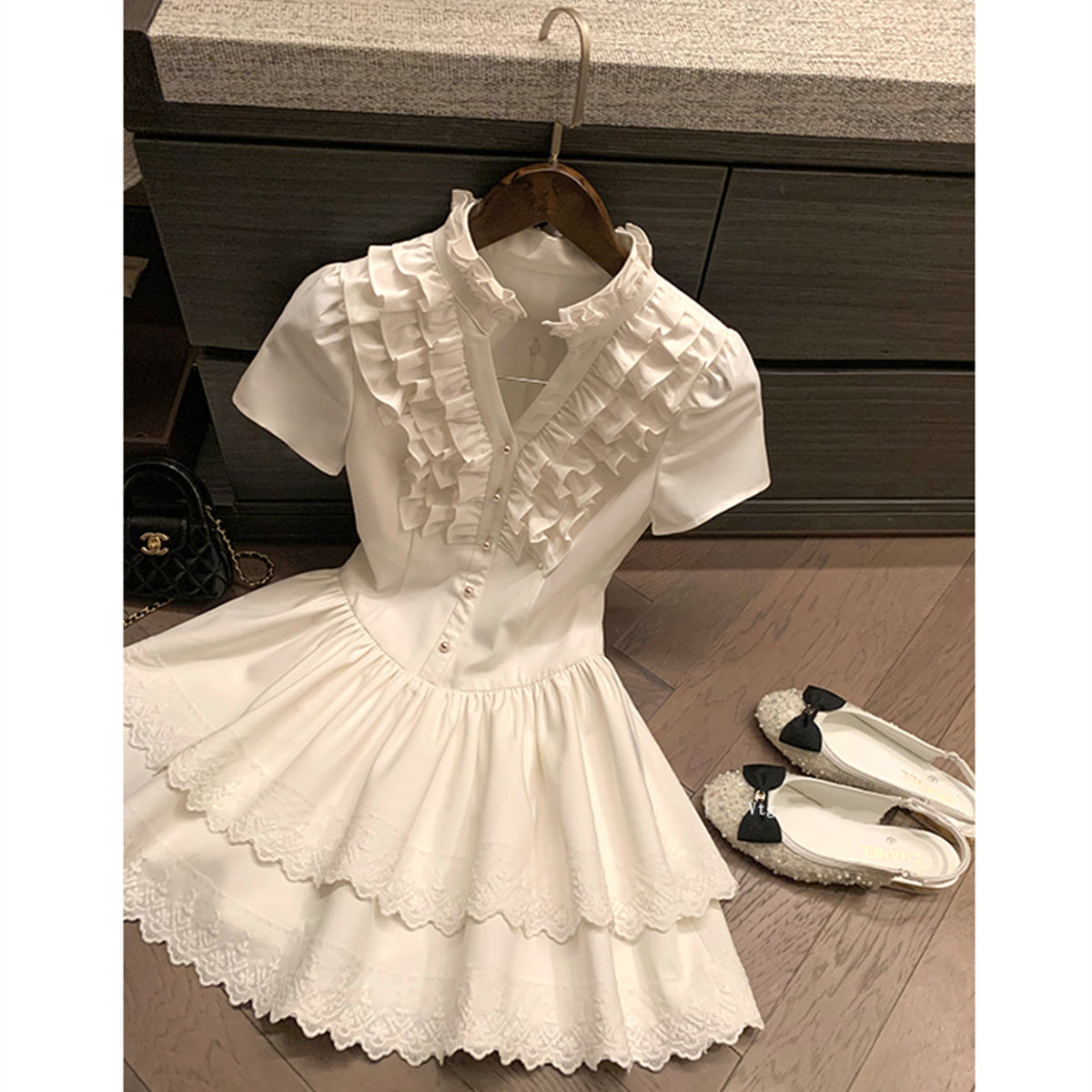 【dress】フリルミニワンピース　M30795