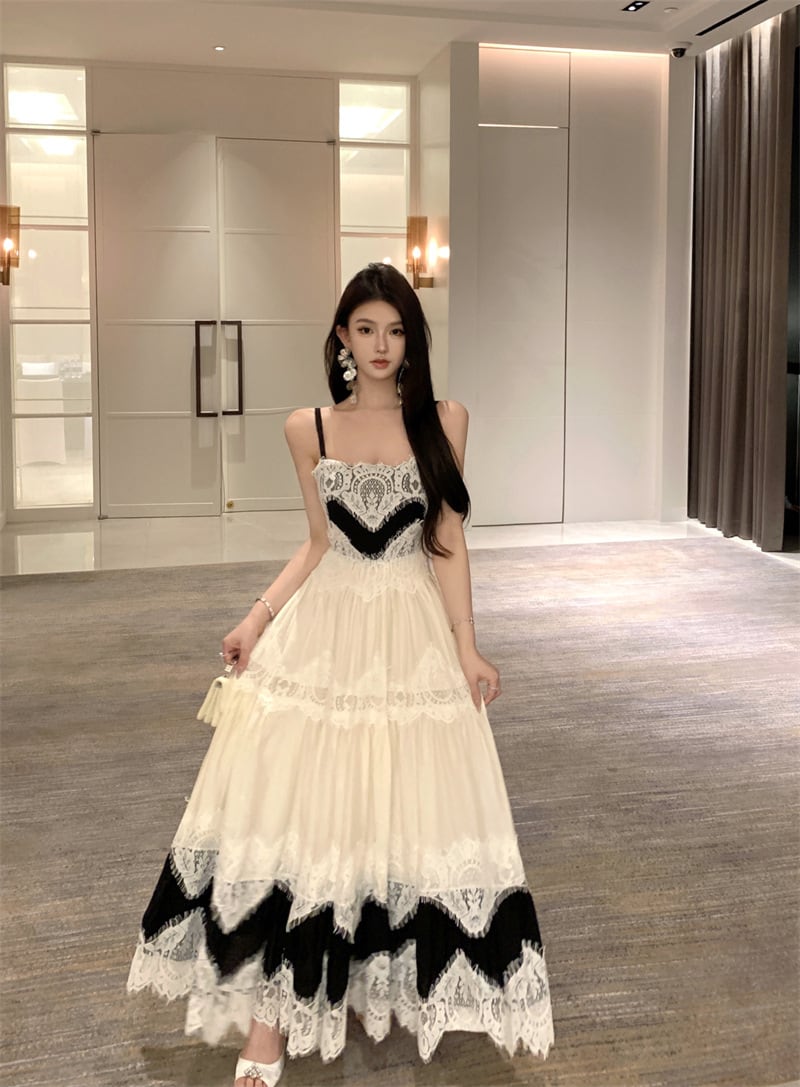 【dress】レースドッキングキャミワンピース　M31993