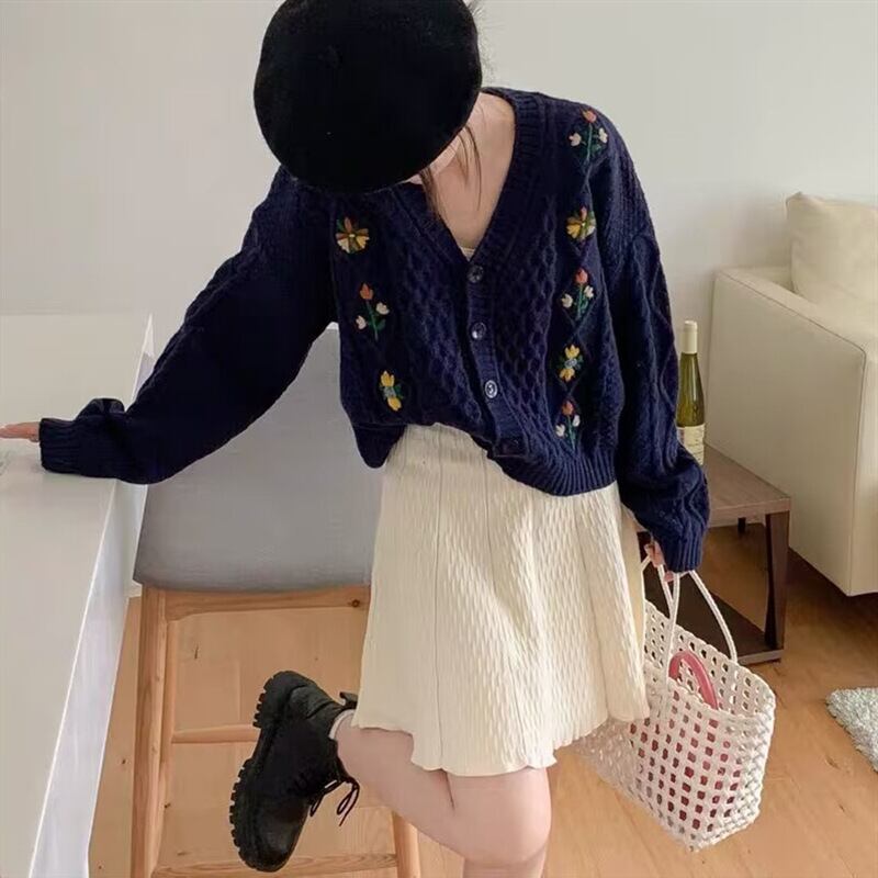 【outer】Vネックニットカーデ　M18828