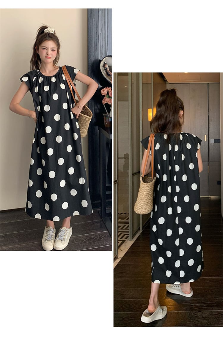 【dress】ドット柄ワンピース　M23927