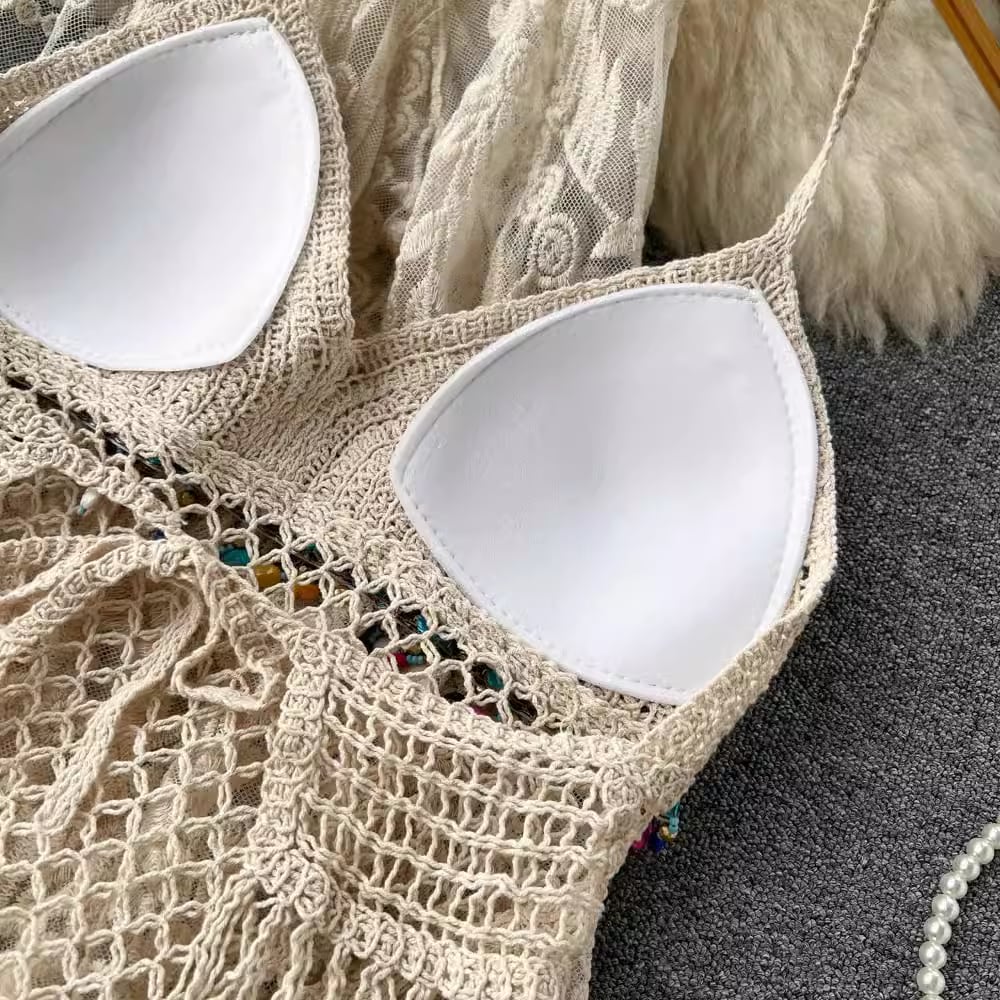 【set】カーディガン+フリンジキャミソール+ショートパンツ3点セットF7520