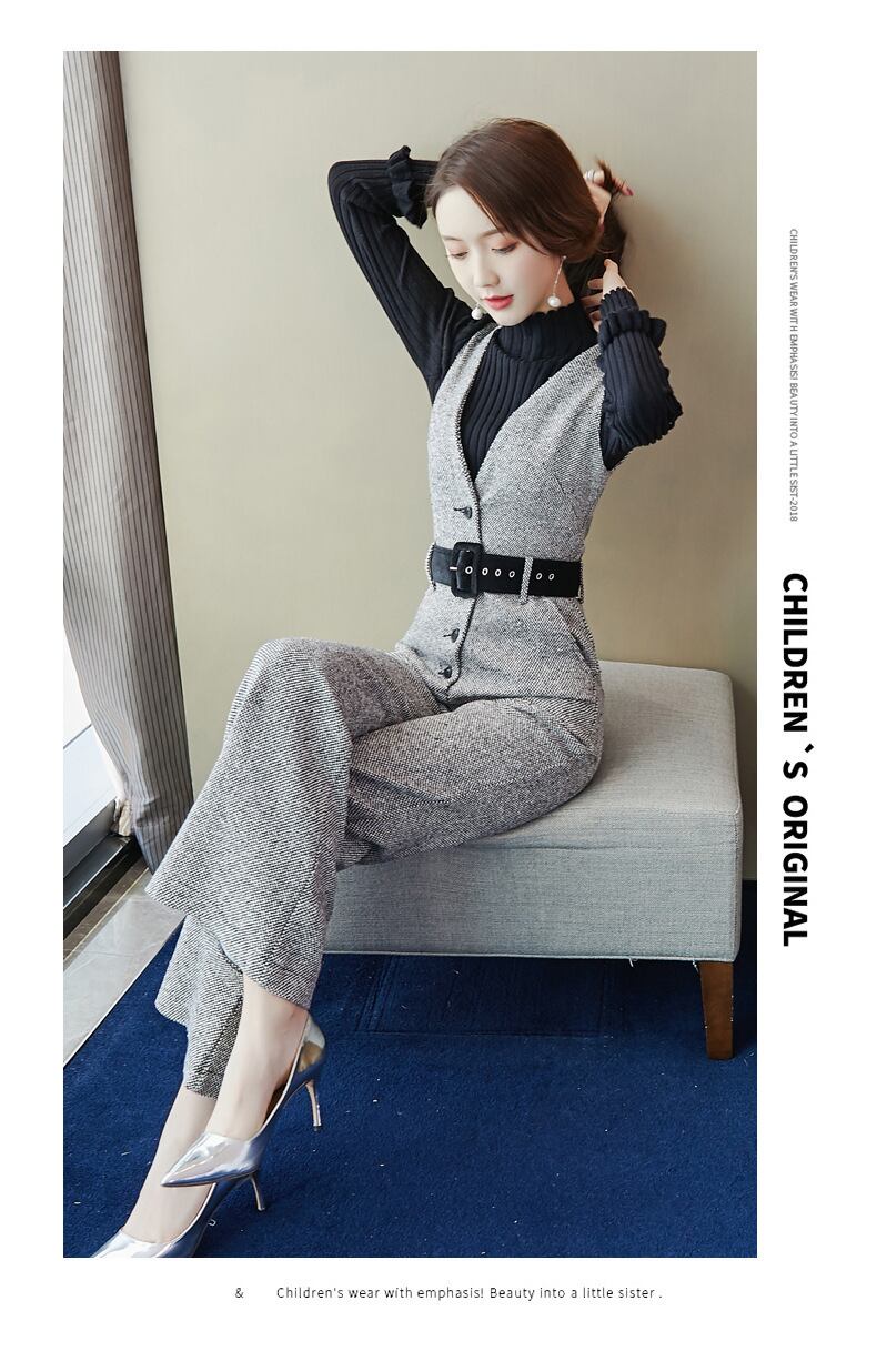 【set】トップス+オシャレオールインワン２点セット G2863