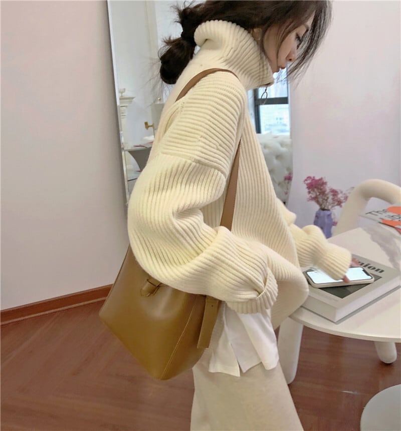 【tops】ファスナーニットセーター　M25903