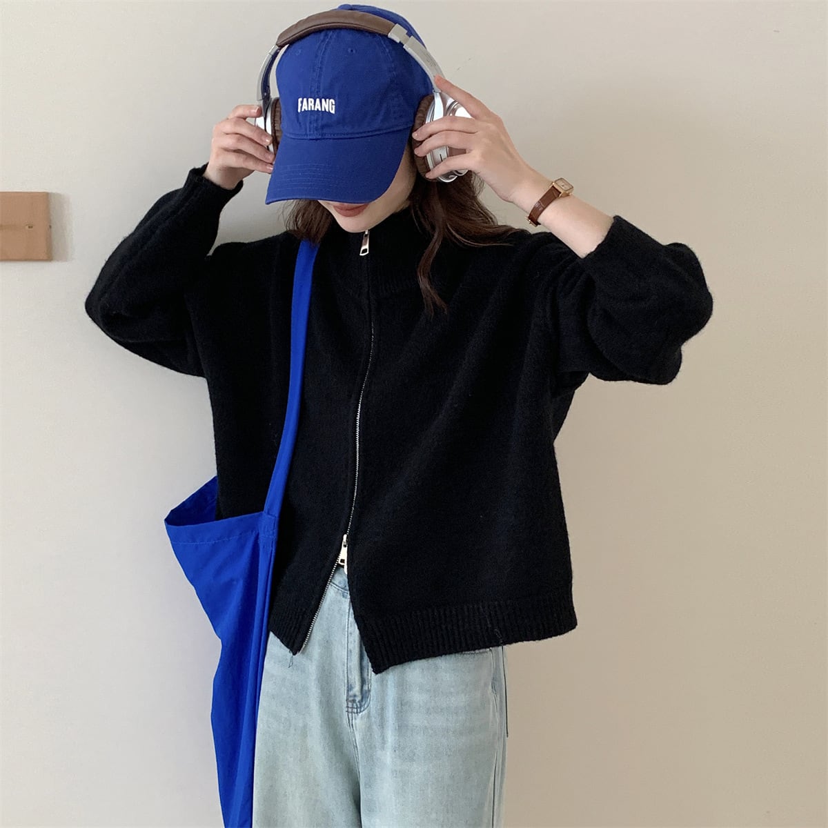 【outer】Wジップニットカーデ　M25985