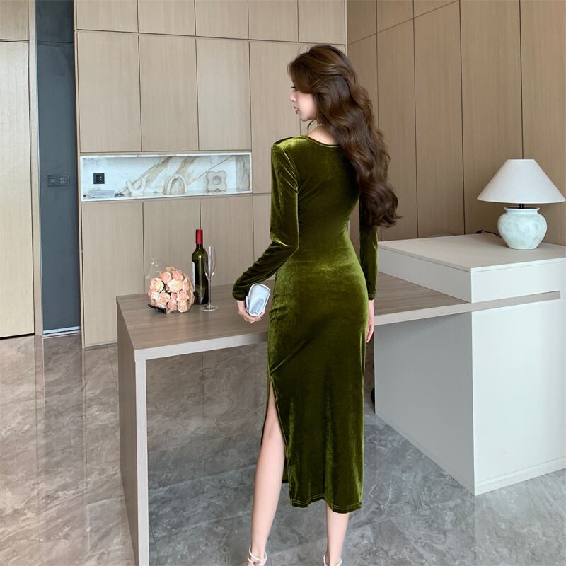 【dress】Vネックデートワンピース　M28202