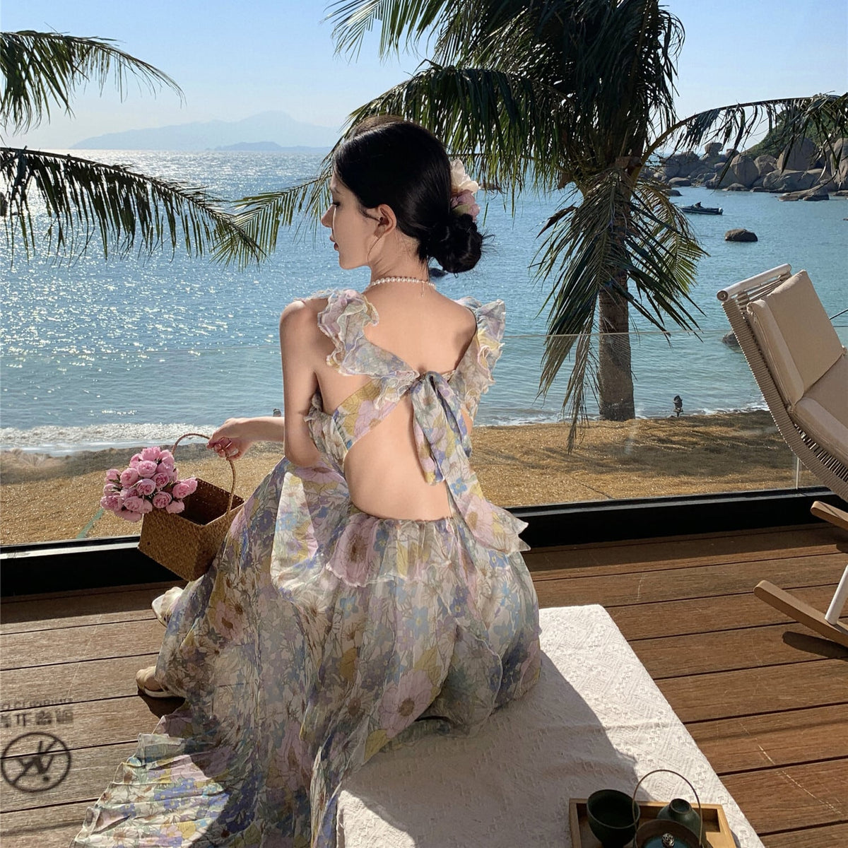 【dress】花柄キャミワンピース　M24546