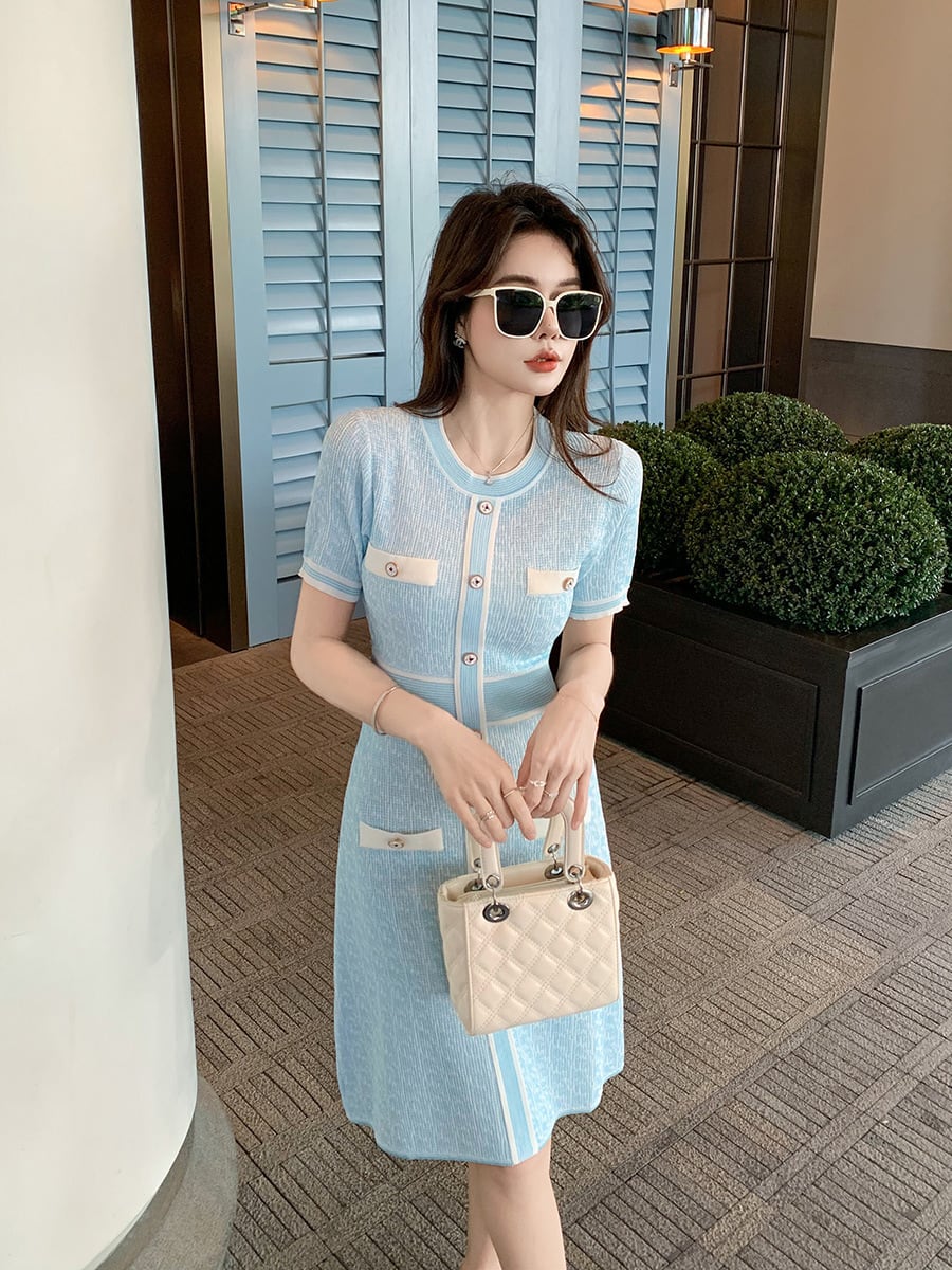 【dress】薄手ニットワンピース　M29746