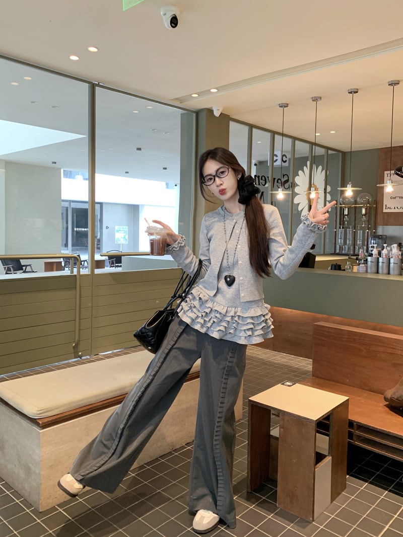 【tops】フリルドッキングトップス　M28794