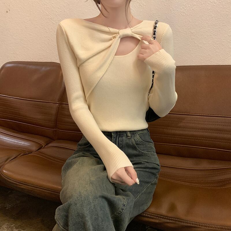 【tops】ニットトップス　M18841