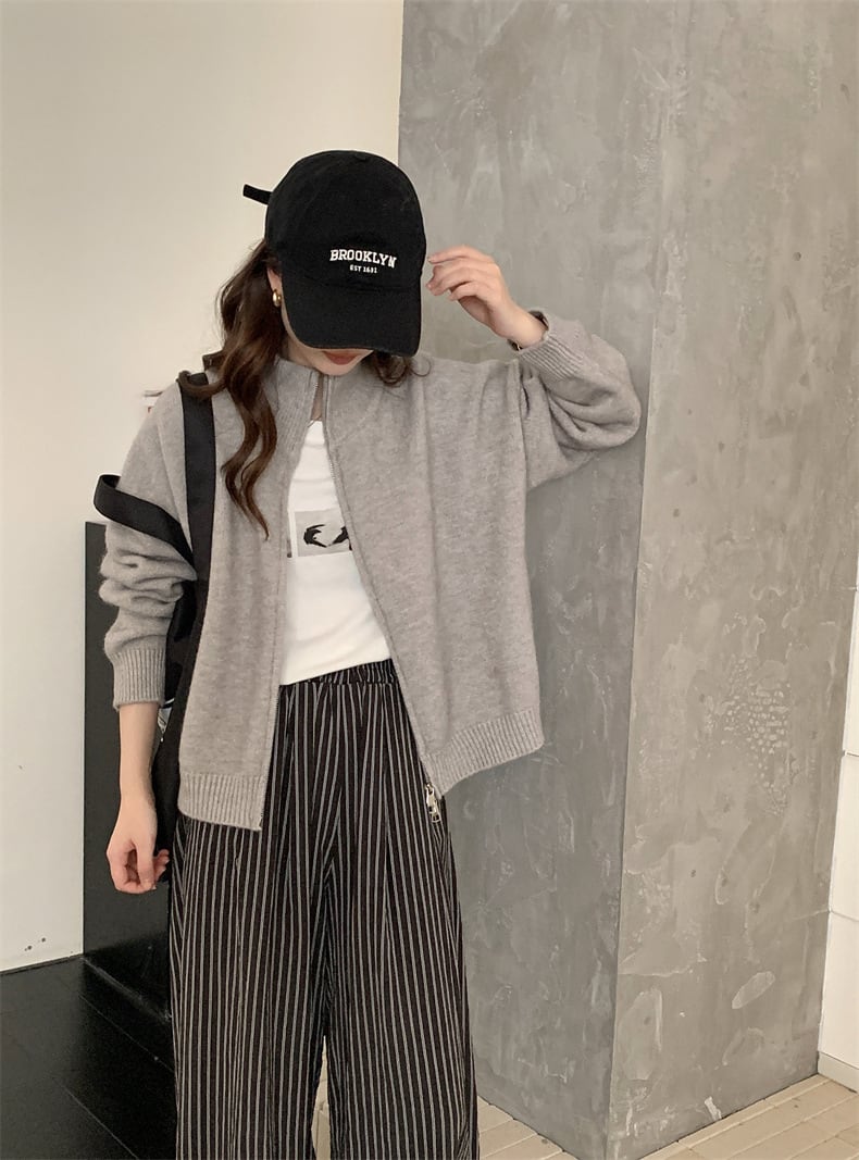【outer】Wジップニットカーデ　M25985