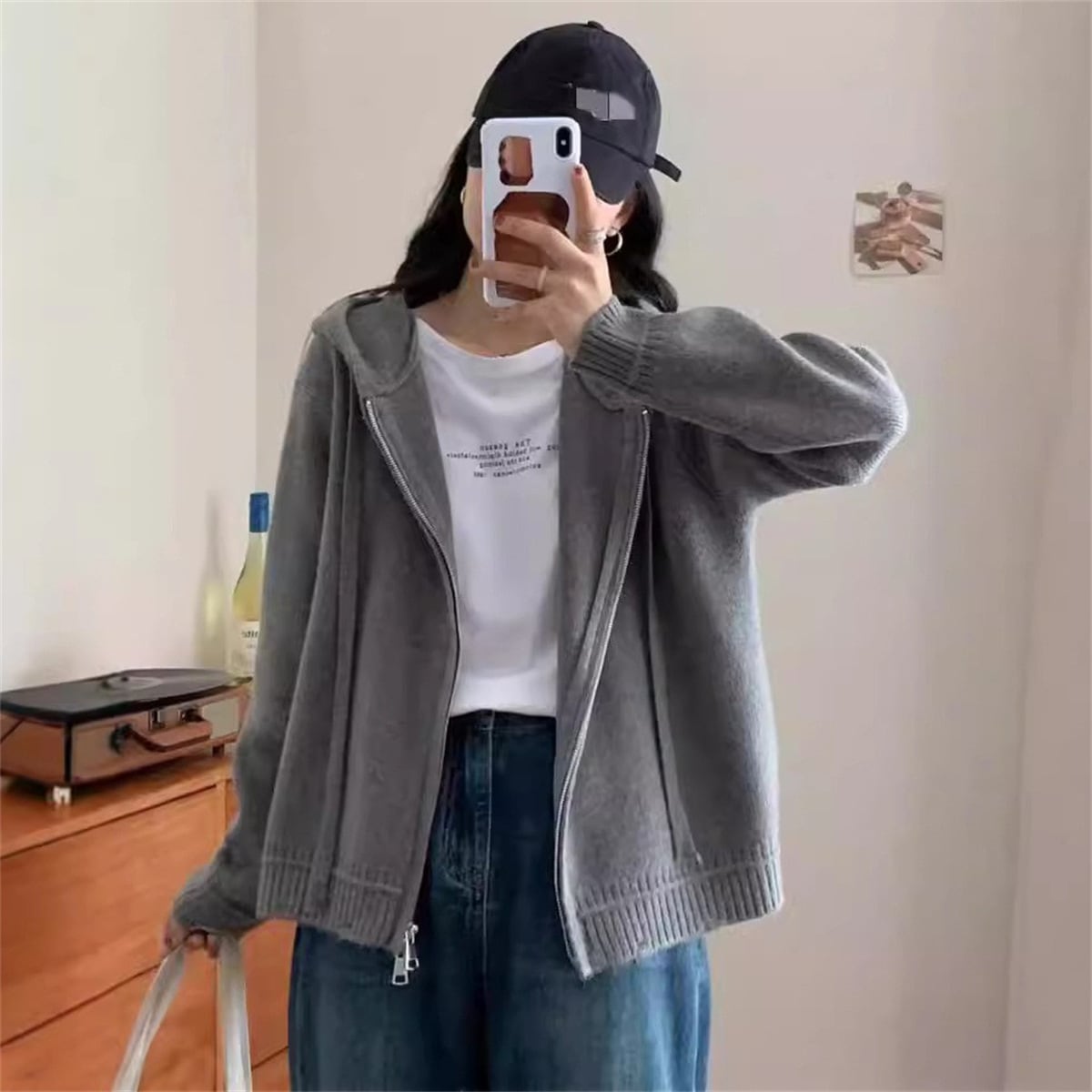 【outer】Wジップニットカーデ　M25955