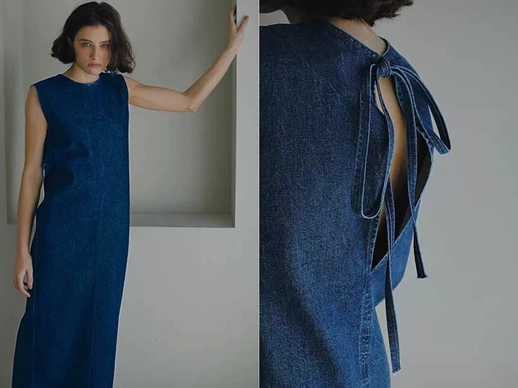 【dress】ノースリーブデニムワンピース　M29970