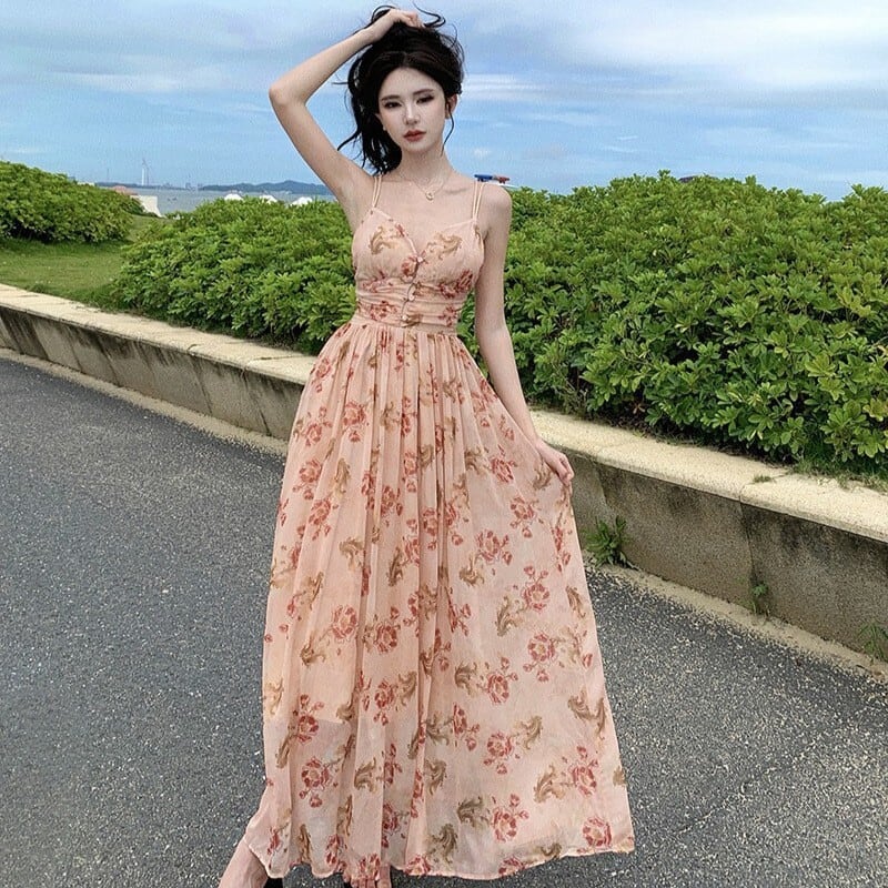 【dress】花柄キャミワンピース　M25006