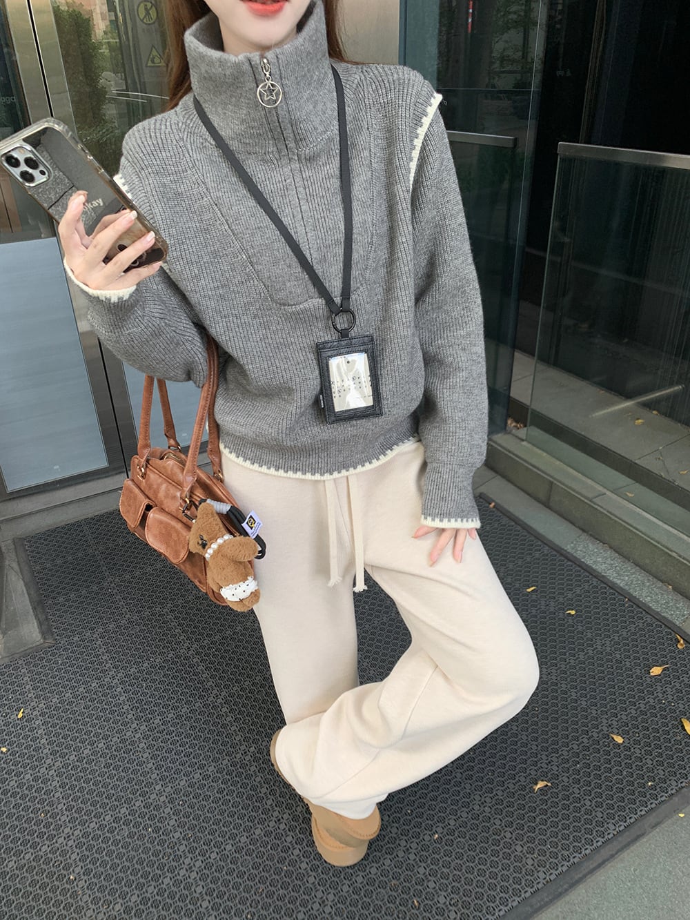 【tops】ファスナーニットセーター　M27680