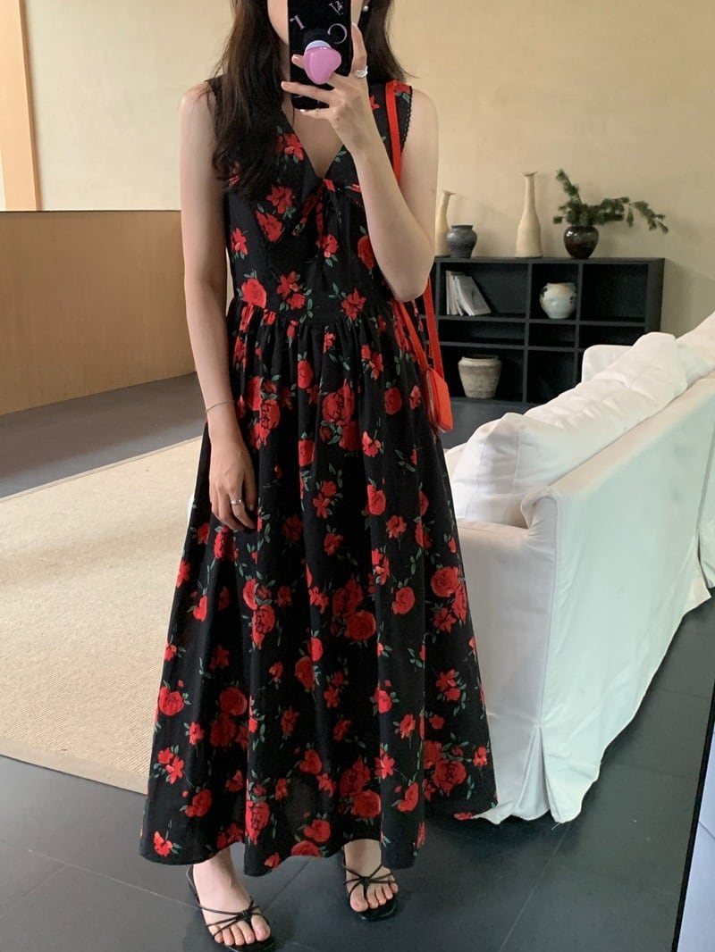 【dress】花柄ワンピース　M24869