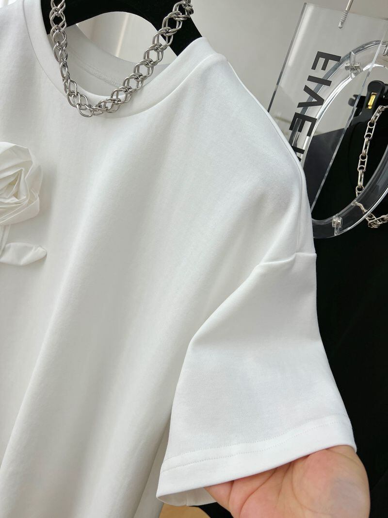 【tops】2色ラウンドネック半袖ＴシャツF7357