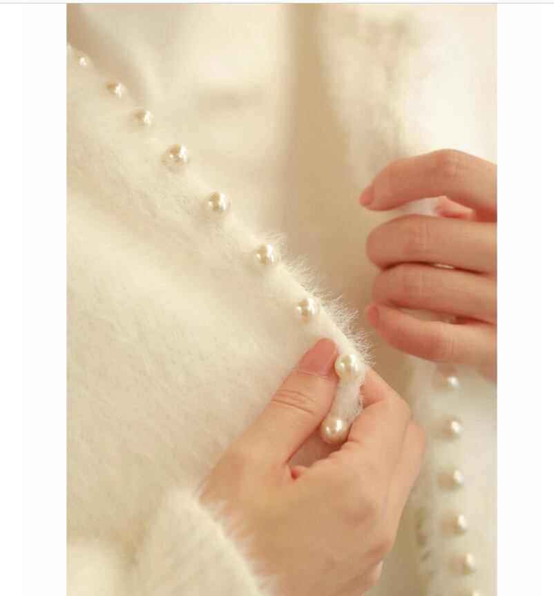 【outer】パールニットカーデ　M27471