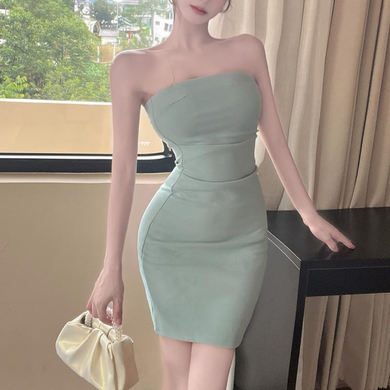 【dress】タイトチューブドレス Q8194