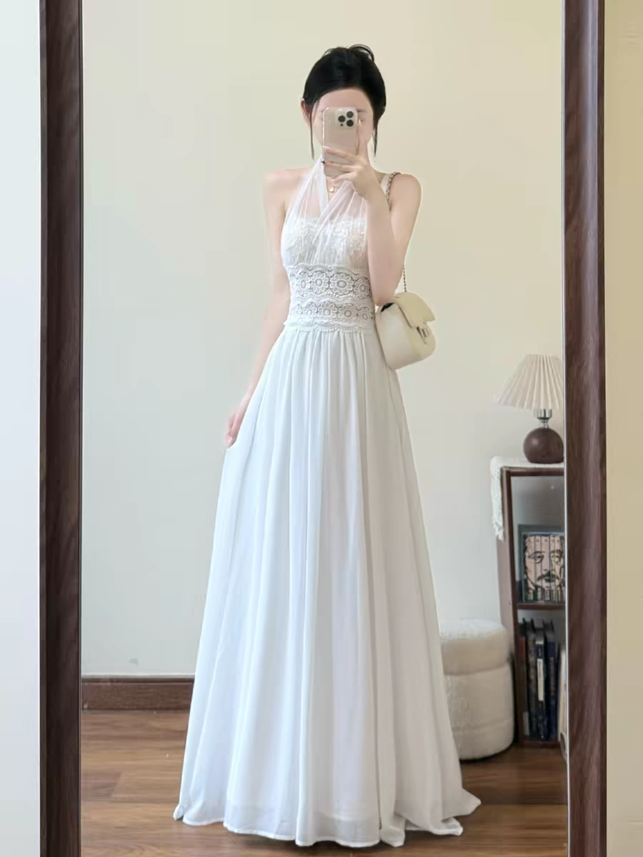 【dress】3WAYレースドッキングロングワンピース N3588