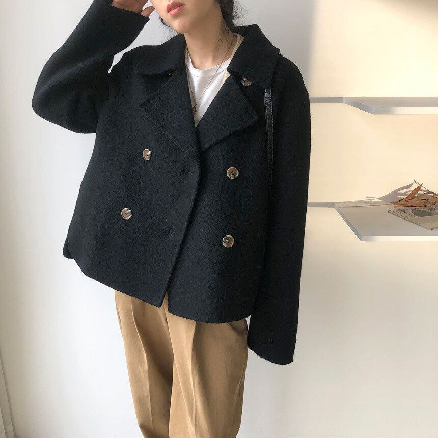 【outer】ダブルボタンコート　M18907