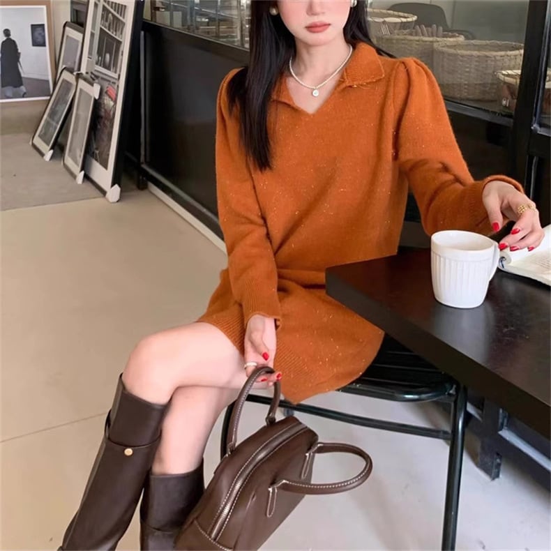 【dress】ニットワンピース　M25887