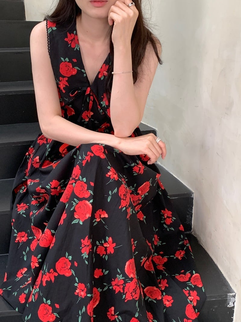 【dress】花柄ワンピース　M24869