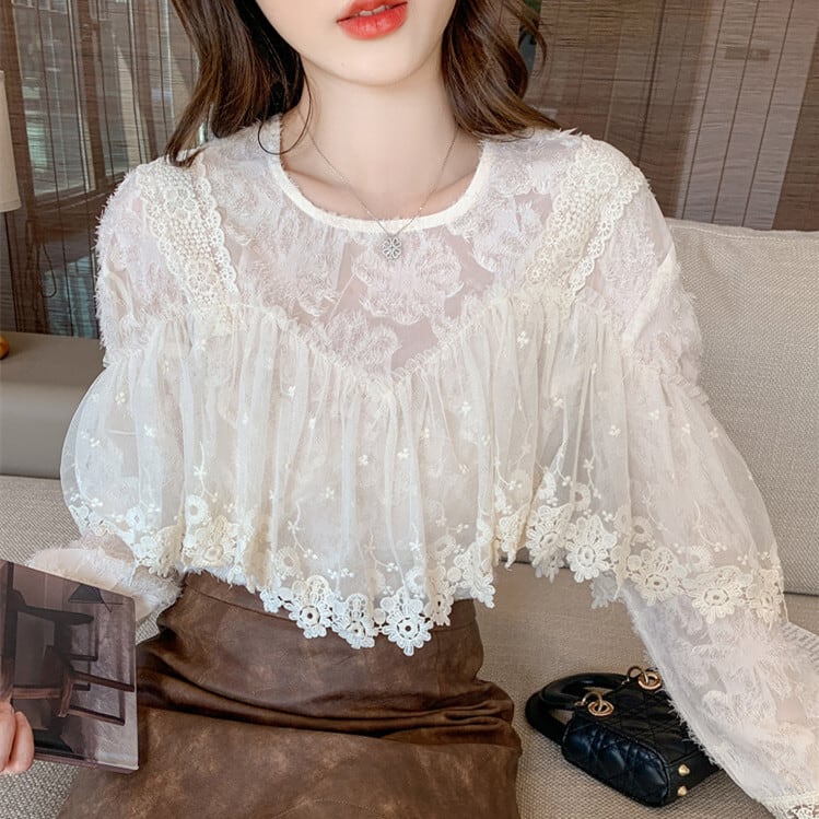 【tops】レースブラウス　M25164