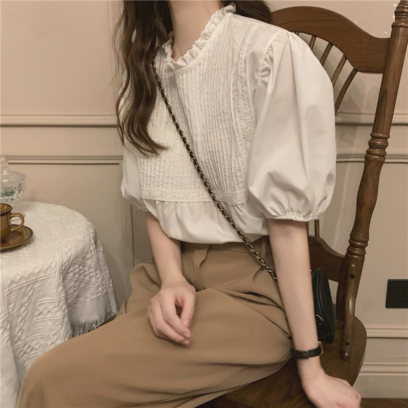 【tops】パフスリーブトップス　M25315