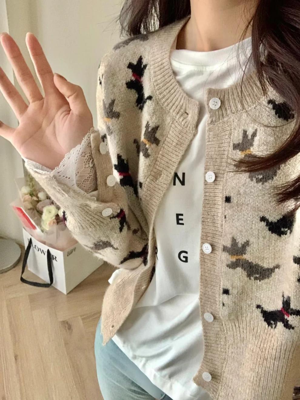 【outer】ニットカーデ　M25610