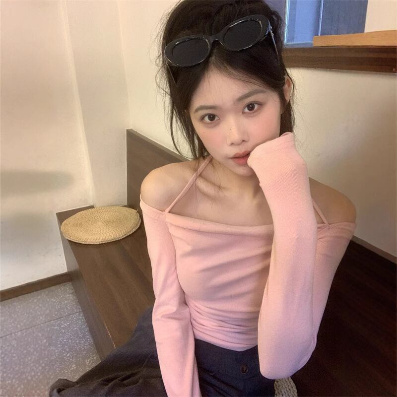 【tops】ボートネック長袖Tシャツ　M29631