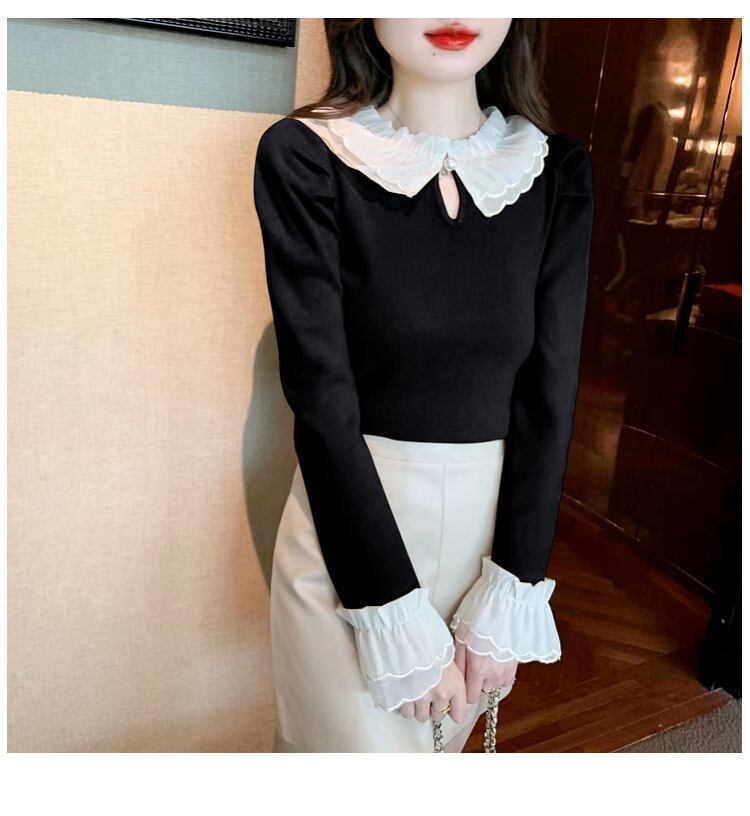 【tops】レースニットトップス　M18850