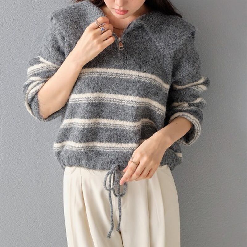 【tops】Vネックニットトップス Q7078