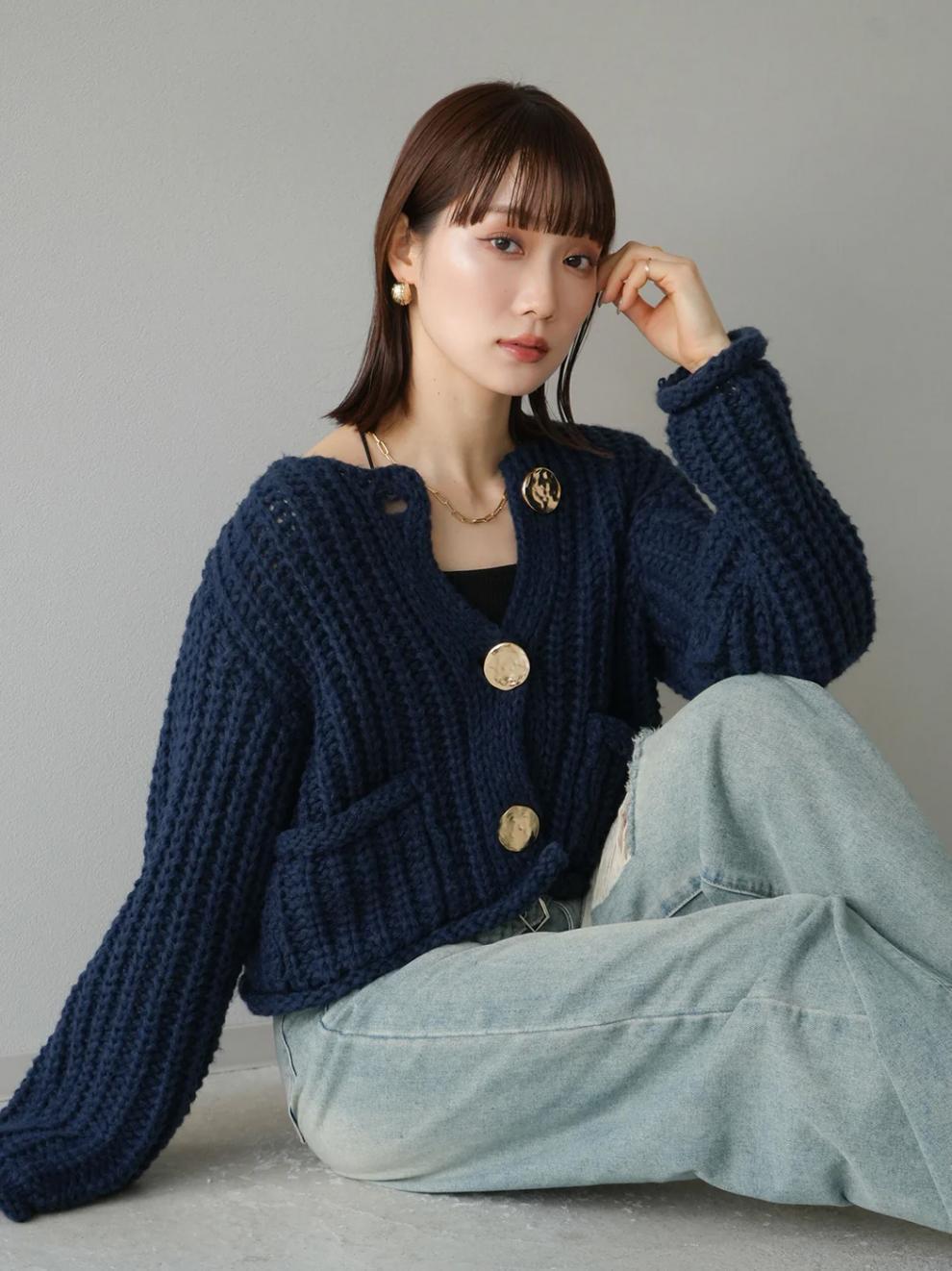 【outer】ニットカーデ　M27613