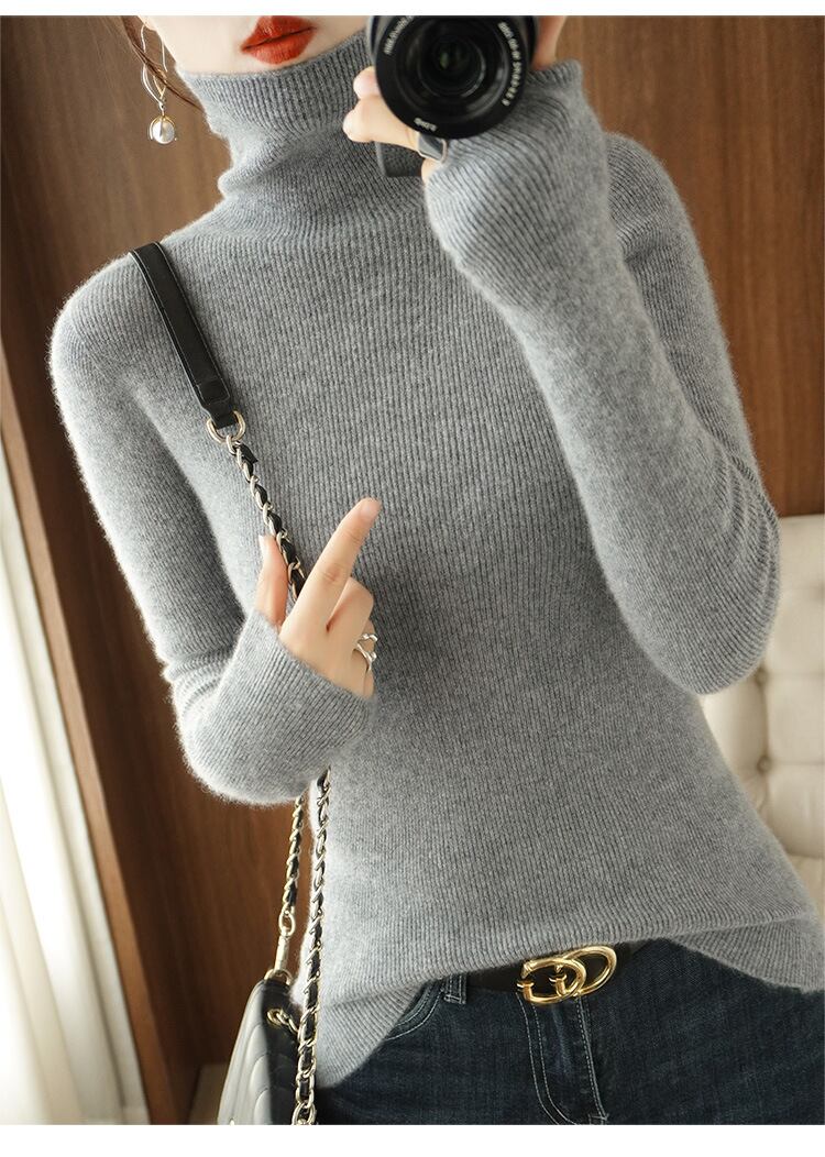 【tops】ハイネックニットプルオーバー　M19162