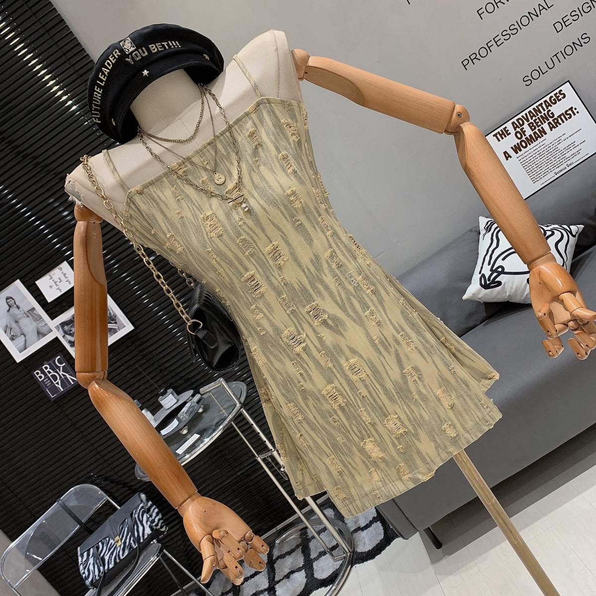 【dress】デニムキャミワンピース　M25022
