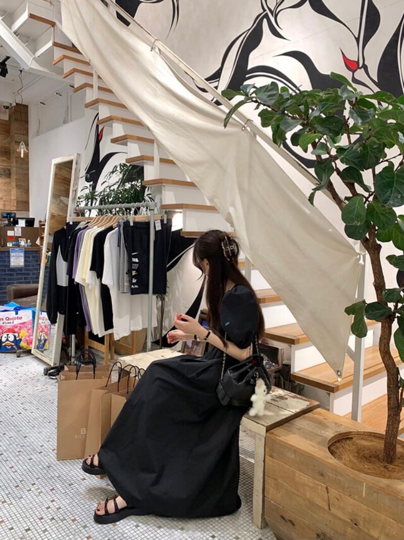【dress】パフスリーブワンピース　M23882