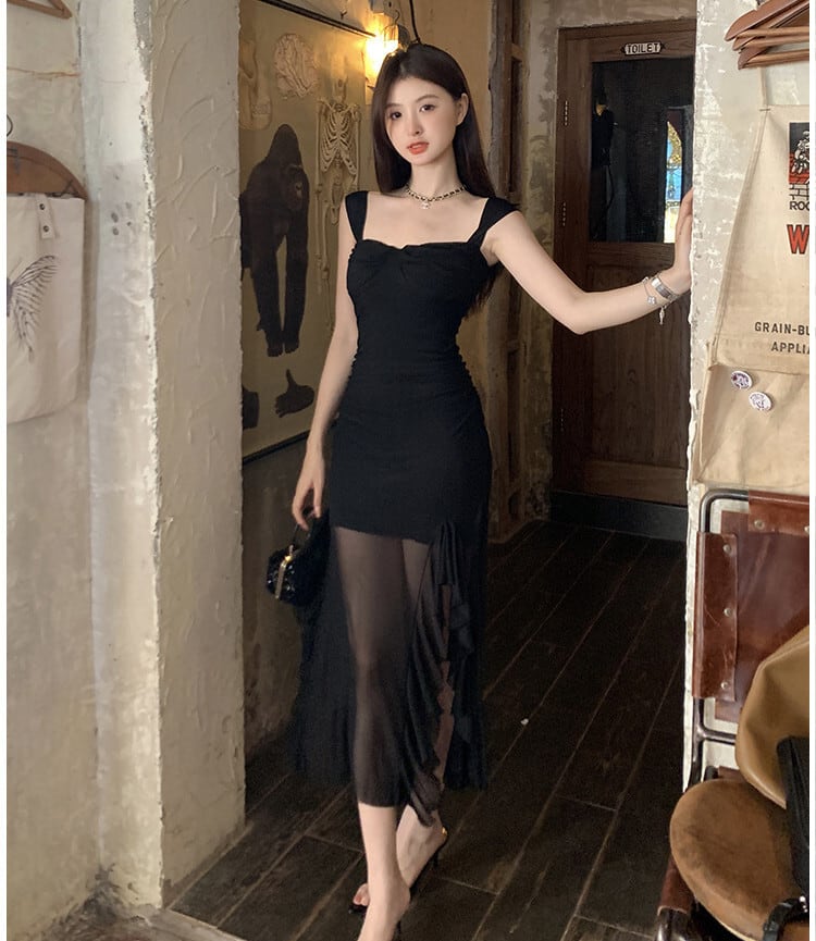 【dress】チュールドッキングワンピース　M24495