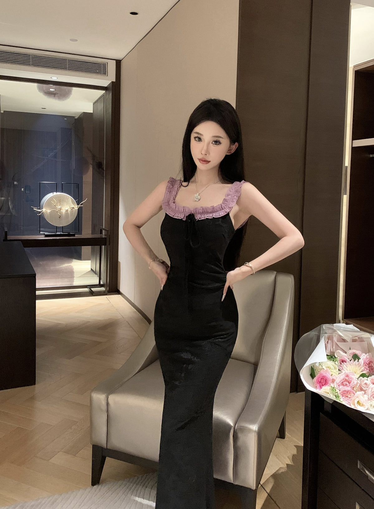 【dress】フリルデートワンピース　M25167