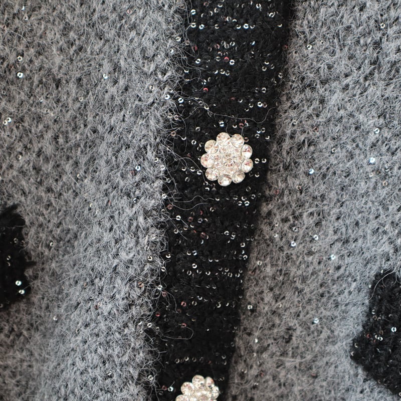 【outer】スパンコールニットカーデ　M27902