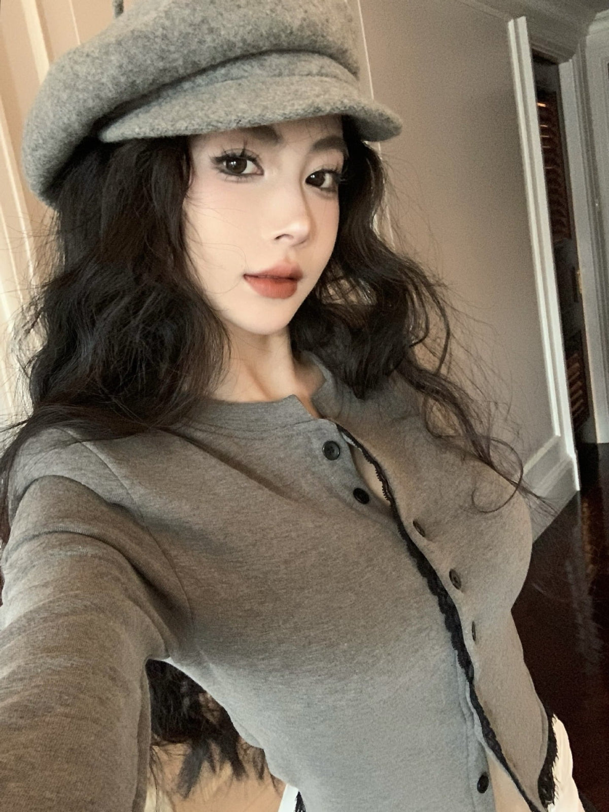 【tops】レース切り替えトップス　M27926